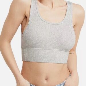 Hanes Women's Originals Cozywear Ribbed Longline Bralette OG116
